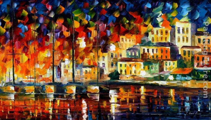 MEDITERRANEAN MOOD painting - Leonid Afremov MEDITERRANEAN MOOD art painting